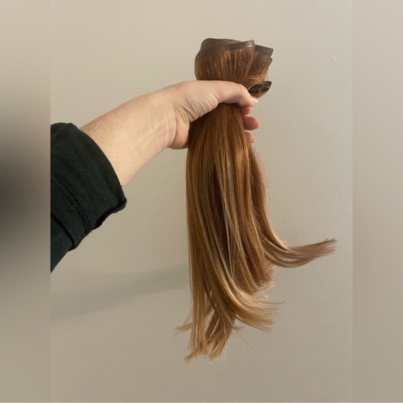 12 inch seamless natural red balayage hair extensions from Luxy - Picture 8 of 8